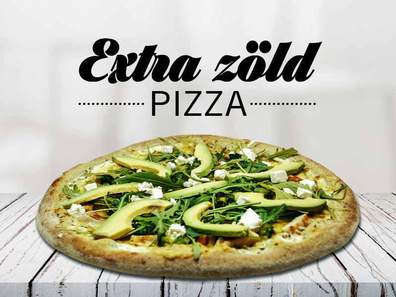 Extra zöld pizza 